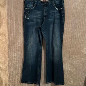Neeso flare jeans with stud accents